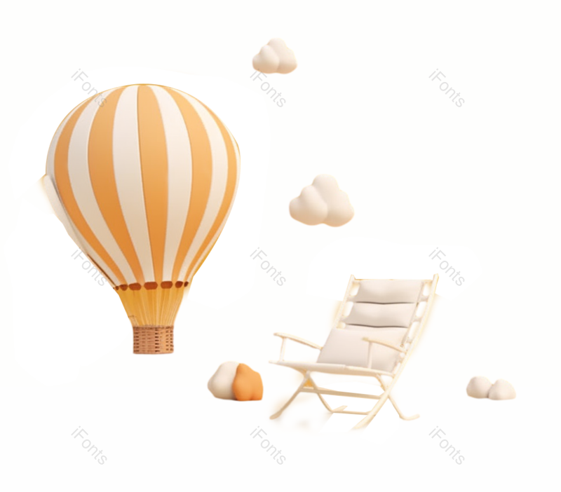 天空图片,夏天元素,插画PNG,可爱风免抠素材